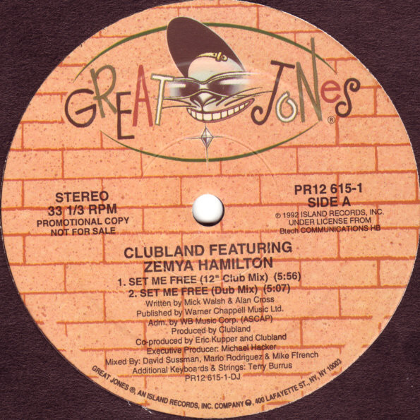 Clubland - Set Me Free | Great Jones (PR12 615-1)