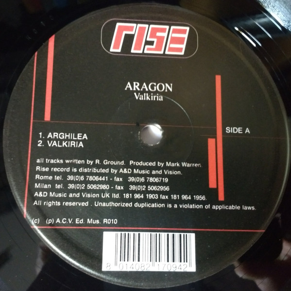 Aragon - Valkiria | Rise Records (R 010) - main Aragon - Valkiria | Rise Records (R 010) - main