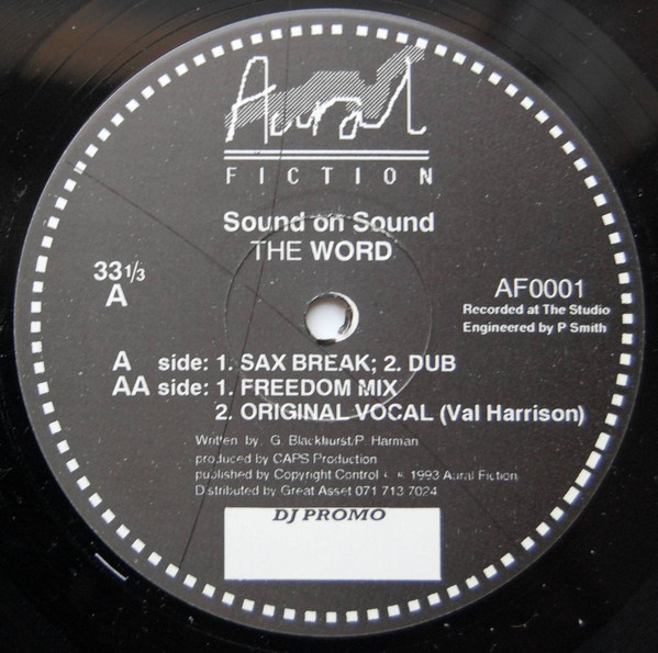 Sound On Sound - The Word | Aural Fiction (AF 0001) - main Sound On Sound - The Word | Aural Fiction (AF 0001) - main