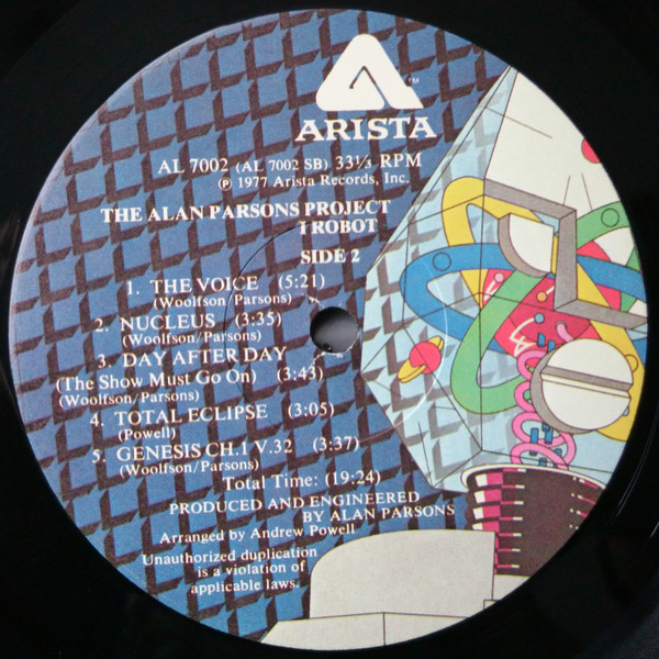 The Alan Parsons Project - I Robot | Arista (AL 7002) - 6