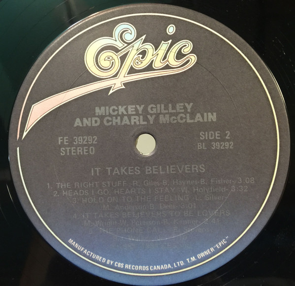 Mickey Gilley And Charly McClain - It Takes Believers | Epic (FE 39292) - 4 Mickey Gilley And Charly McClain - It Takes Believers | Epic (FE 39292) - 4