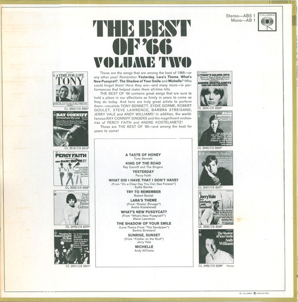 Various - The Best Of '66 Volume Two | Columbia (ABS 1) - 2