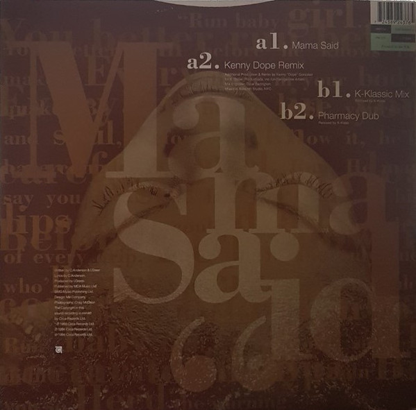 Carleen Anderson - Mama Said | Circa (YRT114) - 2