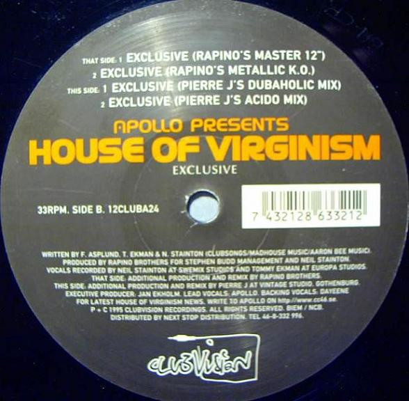 Apollo Presents House Of Virginism - Exclusive | Clubvision Recordings (12CLUBA24) - 2 Apollo Presents House Of Virginism - Exclusive | Clubvision Recordings (12CLUBA24) - 2