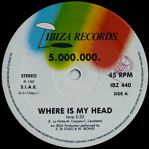 5.000.000 / Nite Club - Where Is My Head / Up And Down | Ibiza Records (IBZ 440) - 2 5.000.000 / Nite Club - Where Is My Head / Up And Down | Ibiza Records (IBZ 440) - 2