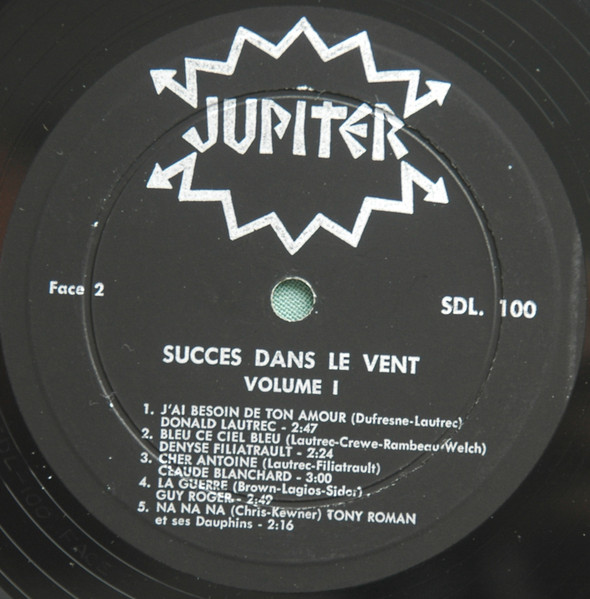 Various - Succès Dans Le Vent, Volume 1 | Jupiter (SDL-100) - 4