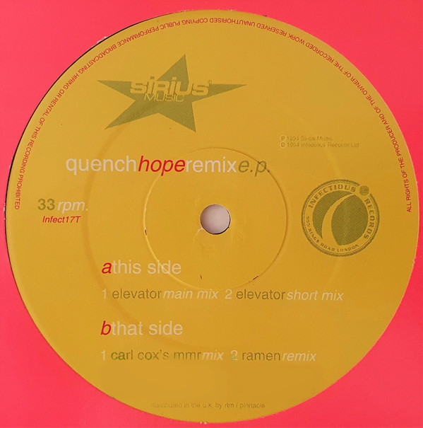 Quench - Hope Remix E.P. | Infectious Records (INFECT 17T) - 2 Quench - Hope Remix E.P. | Infectious Records (INFECT 17T) - 2