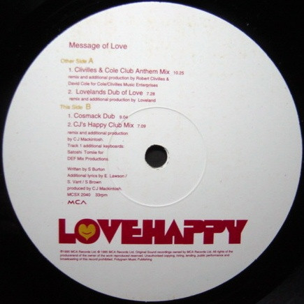 Love Happy - Message Of Love | MCA Records (MCSX 2040) - 3 Love Happy - Message Of Love | MCA Records (MCSX 2040) - 3