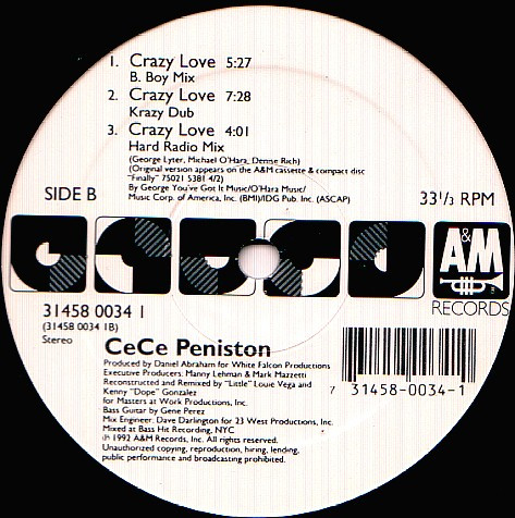 CeCe Peniston - Crazy Love | A&M Records (31458 0034 1) - 3 CeCe Peniston - Crazy Love | A&M Records (31458 0034 1) - 3