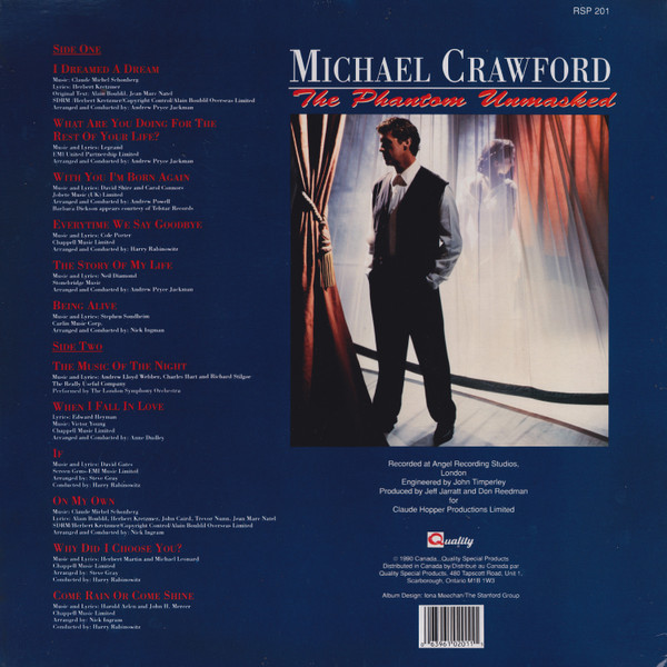 Michael Crawford - The Phantom Unmasked | Quality (RSP 201) - 2 Michael Crawford - The Phantom Unmasked | Quality (RSP 201) - 2