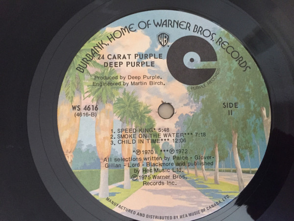 Deep Purple - 24 Carat Purple [Vinyl] | Warner Bros. Records (WS 4616) - 4