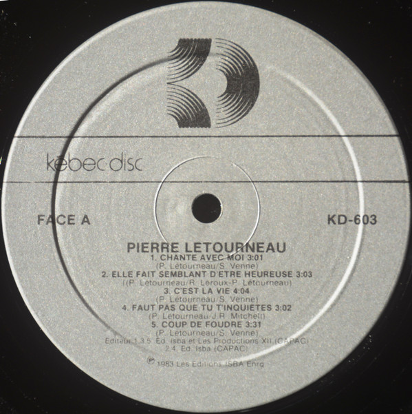 Pierre Létourneau - Changements De Vitesse | Kébec-Disc (KD-603) - 3 Pierre Létourneau - Changements De Vitesse | Kébec-Disc (KD-603) - 3