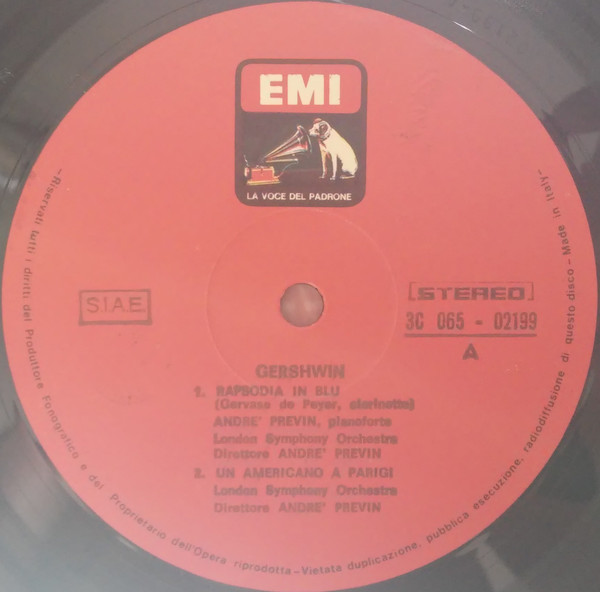 André Previn , George Gershwin - London Symphony Orchestra - Previn & Gershwin | La Voce Del Padrone (3C 065-02199) - 3 André Previn , George Gershwin - London Symphony Orchestra - Previn & Gershwin | La Voce Del Padrone (3C 065-02199) - 3