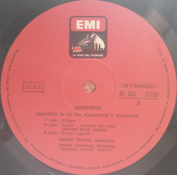 André Previn , George Gershwin - London Symphony Orchestra - Previn & Gershwin | La Voce Del Padrone (3C 065-02199) - 4 André Previn , George Gershwin - London Symphony Orchestra - Previn & Gershwin | La Voce Del Padrone (3C 065-02199) - 4