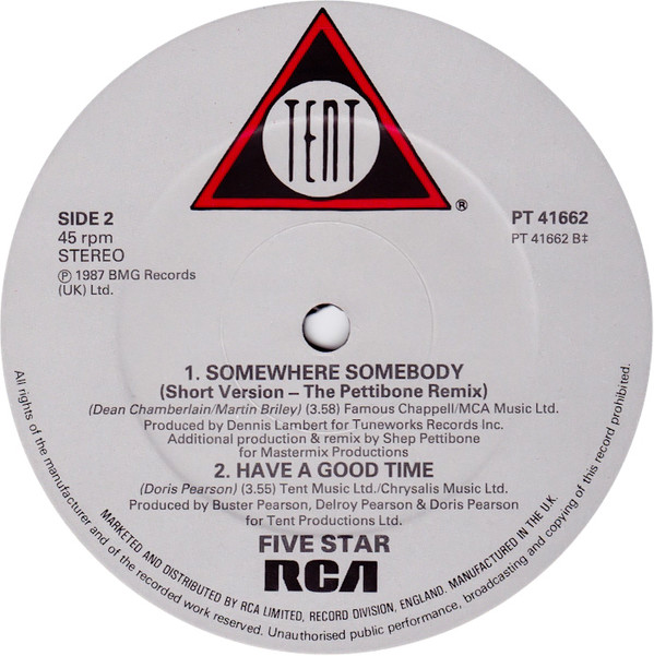 Five Star - Somewhere Somebody | Tent (PT 41662) - 4