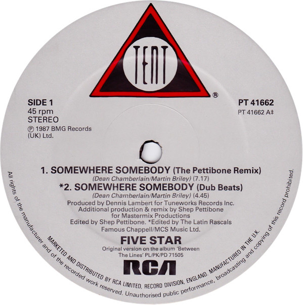 Five Star - Somewhere Somebody | Tent (PT 41662) - 3