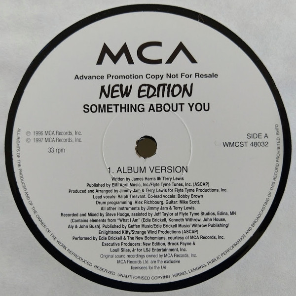 New Edition - Something About You | MCA Records (WMCST 48032)