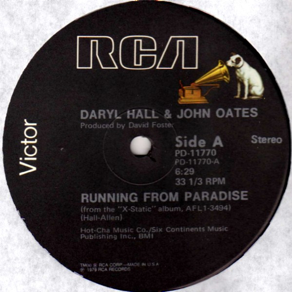 Daryl Hall & John Oates - Running From Paradise | RCA Victor (PD-11770) - main