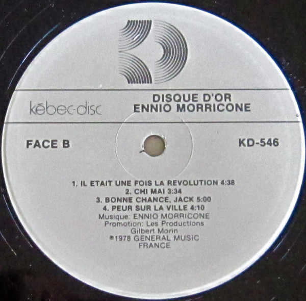 Ennio Morricone - Disque D'Or [Vinyl] | Kébec-Disc (KD-546) - 4