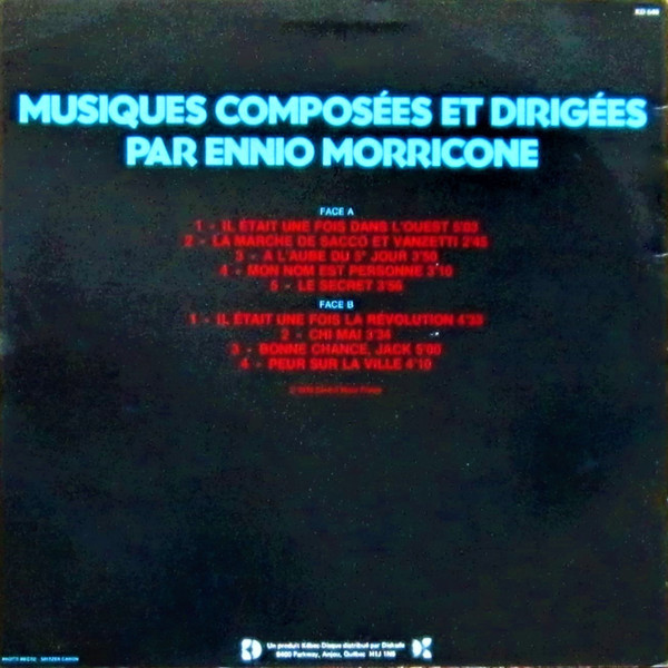 Ennio Morricone - Disque D'Or [Vinyl] | Kébec-Disc (KD-546) - 2