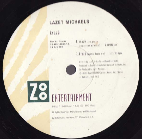 Lazet Michaels - Krazē | Zoo Entertainment (7-2445-14004-1) - 2