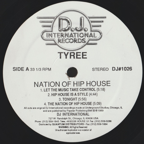 Tyree - Nation Of Hip House | D.J. International Records (DJLP-1026) - 3 Tyree - Nation Of Hip House | D.J. International Records (DJLP-1026) - 3