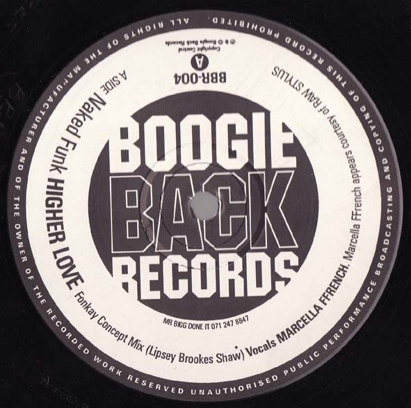 Naked Funk - Higher Love | Boogie Back Records (BBR-004) - main