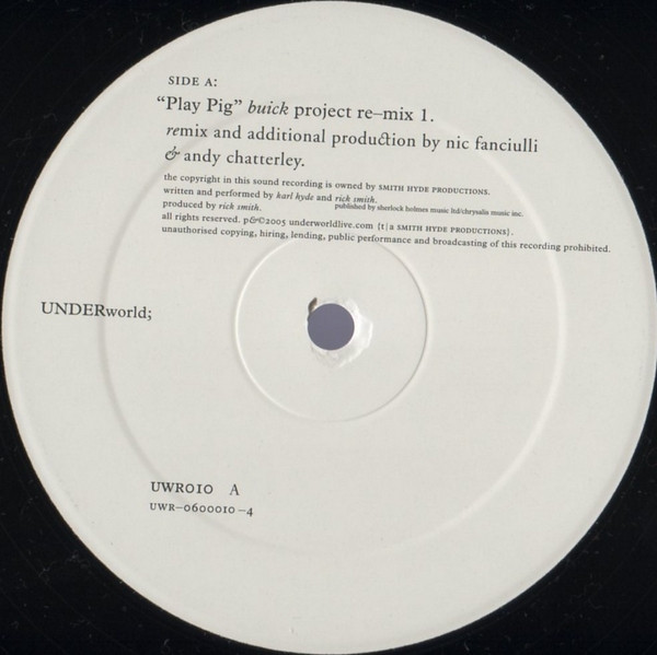 Underworld - Play Pig | Underworldlive.com (UWR010) - 3