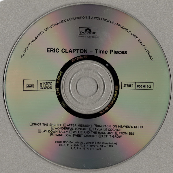 Eric Clapton - Time Pieces - The Best Of Eric Clapton | Polydor (800 014-2) - 4 Eric Clapton - Time Pieces - The Best Of Eric Clapton | Polydor (800 014-2) - 4