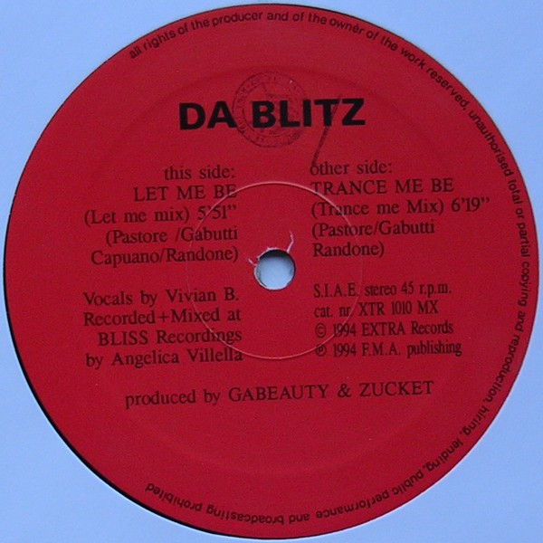 Da Blitz - Let Me Be | Extra Records (XTR 1010 MX) - 2