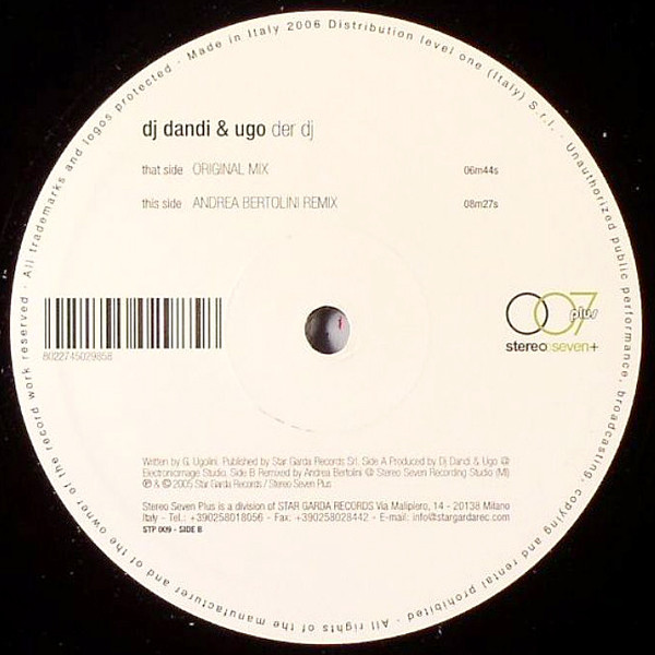 DJ Dandi & Ugo - Der DJ | Stereoseven Plus (STP 009) - main DJ Dandi & Ugo - Der DJ | Stereoseven Plus (STP 009) - main