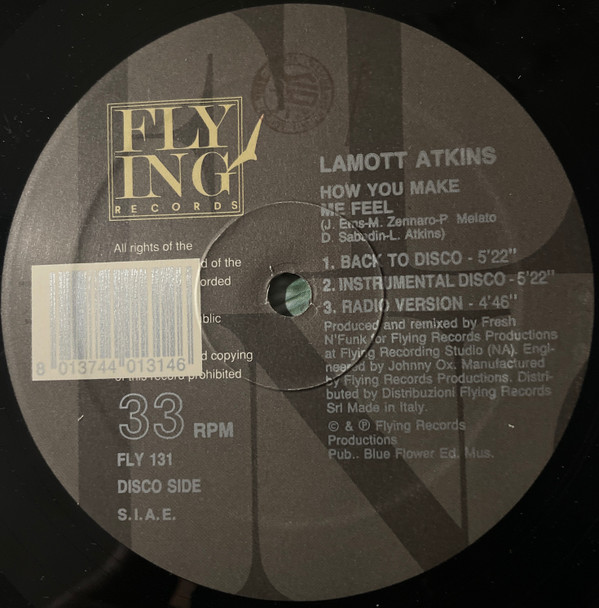Lamott Atkins - How You Make Me Feel | Flying Records (FLY 131) - 3 Lamott Atkins - How You Make Me Feel | Flying Records (FLY 131) - 3
