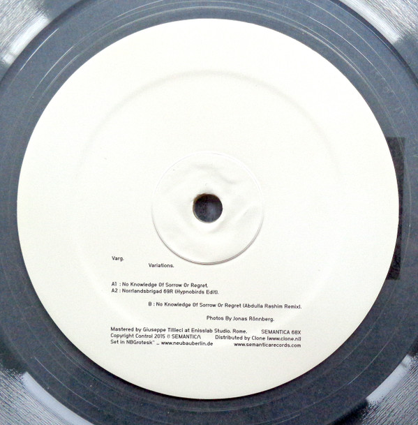 Varg - Variations | Semantica Records (SEMANTICA 68X) - 3 Varg - Variations | Semantica Records (SEMANTICA 68X) - 3