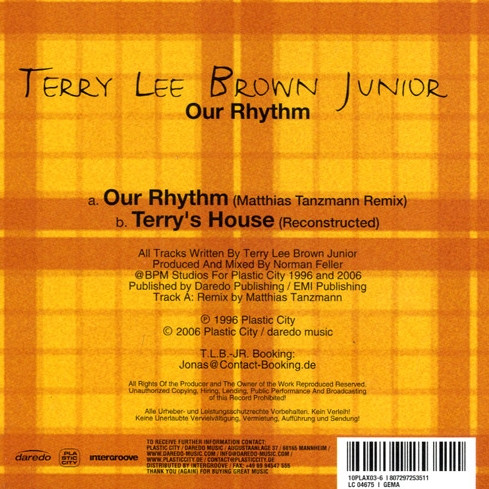 Terry Lee Brown Junior - Our Rhythm | Plastic City (10plax03-6) - 3 Terry Lee Brown Junior - Our Rhythm | Plastic City (10plax03-6) - 3