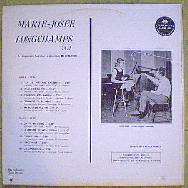 Marie-Josée Longchamps - Marie-Josée Longchamps Vol. 1 | Select (S-398.141) - 2