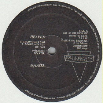 Eq-Lazer - Heaven | Bull & Butcher Recordings (BB 2053 MX) - main