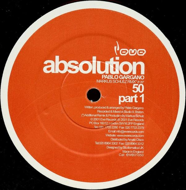 Pablo Gargano - Absolution | Eve Records (EVE 01050) - 3