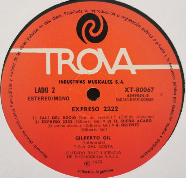 Gilberto Gil - Expresso 2222 | Trova (XT-80.067) - 4 Gilberto Gil - Expresso 2222 | Trova (XT-80.067) - 4