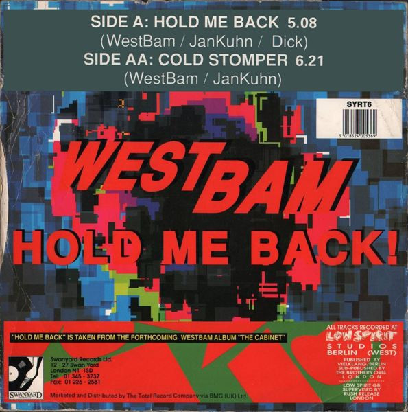 WestBam - Hold Me Back | Swanyard Records Ltd (SYRT 6) - 2 WestBam - Hold Me Back | Swanyard Records Ltd (SYRT 6) - 2