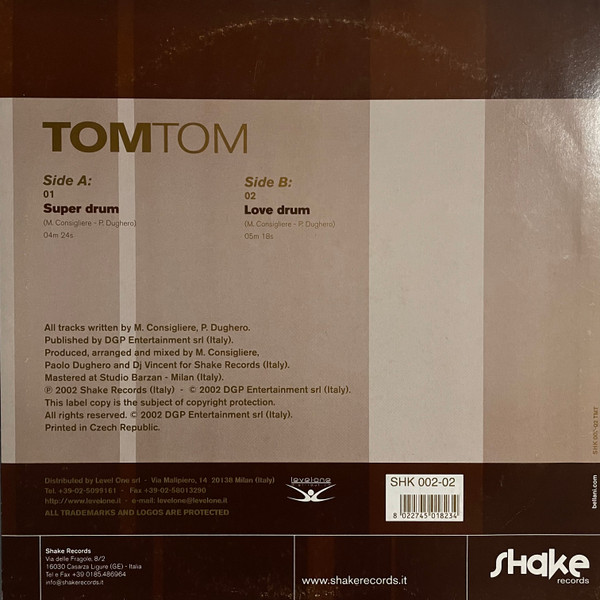 Tom Tom - Super Drum | Shake Records (SHK 002-02 TMT) - 2