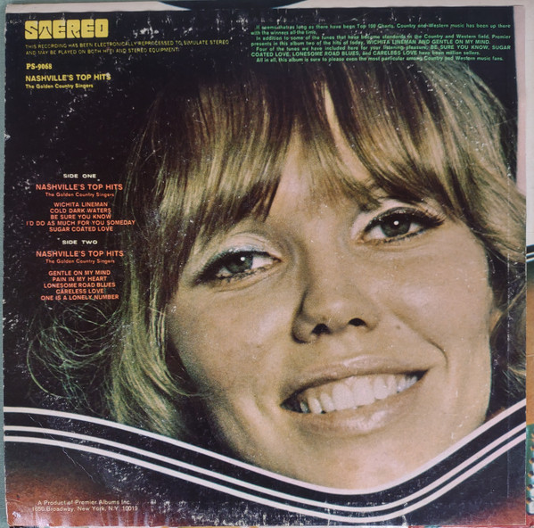 The Golden Country Singers - Nashville's Top Hits | Premier (PS-9068) - 2 The Golden Country Singers - Nashville's Top Hits | Premier (PS-9068) - 2