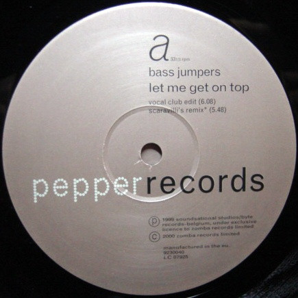 Bass Jumpers - Let Me Get On Top | Pepper Records (9230040) - 2