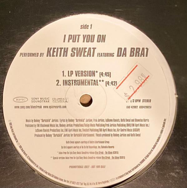 Keith Sweat Featuring Da Brat - I Put You On | Epic (EAS 42982) - 2 Keith Sweat Featuring Da Brat - I Put You On | Epic (EAS 42982) - 2