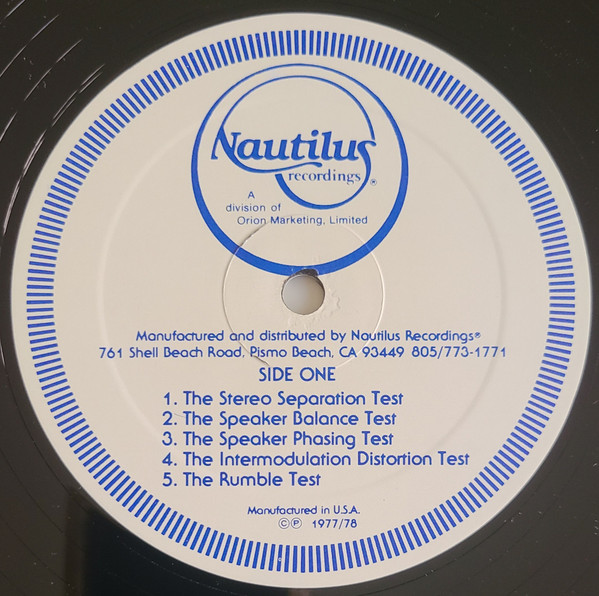 Audio System Test Record