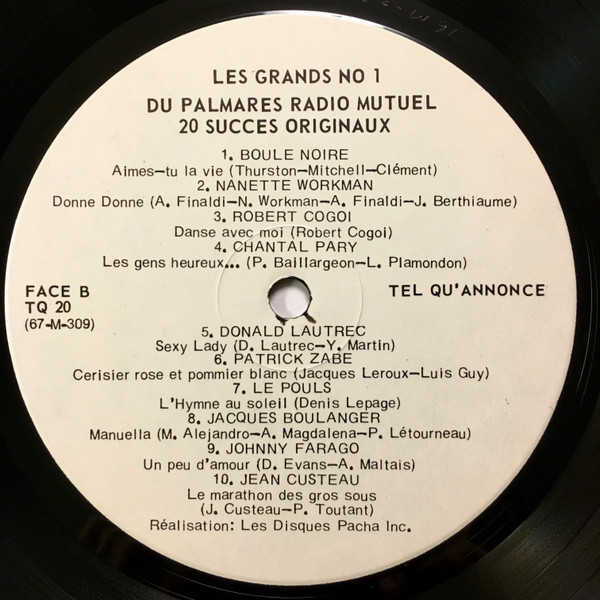 Various - Les Grands No.1 Du Palmares Radiomutuel : 20 Succès Originaux | Radiomutuel (TQ 20) - 4 Various - Les Grands No.1 Du Palmares Radiomutuel : 20 Succès Originaux | Radiomutuel (TQ 20) - 4