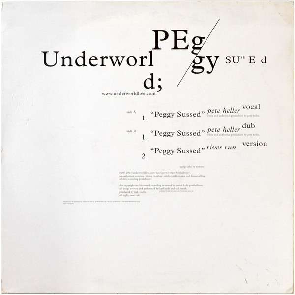 Underworld - Peggy Sussed | Underworldlive.com (UWR012) - main Underworld - Peggy Sussed | Underworldlive.com (UWR012) - main