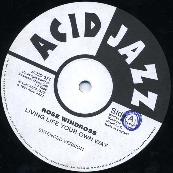 Rose Windross - Living Life Your Own Way | Acid Jazz (JAZID 37T) - 3 Rose Windross - Living Life Your Own Way | Acid Jazz (JAZID 37T) - 3