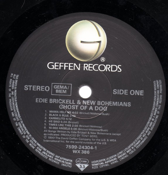 Edie Brickell & New Bohemians - Ghost Of A Dog | Geffen Records (7599-24304-1) - 3 Edie Brickell & New Bohemians - Ghost Of A Dog | Geffen Records (7599-24304-1) - 3