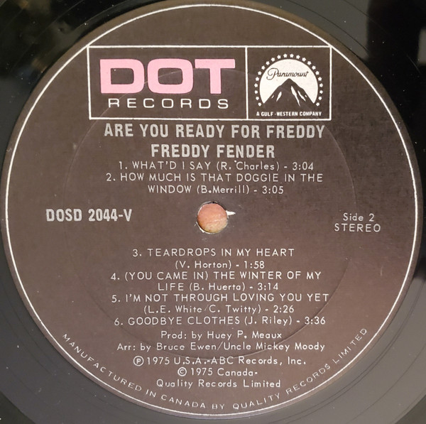 Freddy Fender - Are You Ready For Freddy | Dot Records (DOSD-2044-V) - 4 Freddy Fender - Are You Ready For Freddy | Dot Records (DOSD-2044-V) - 4