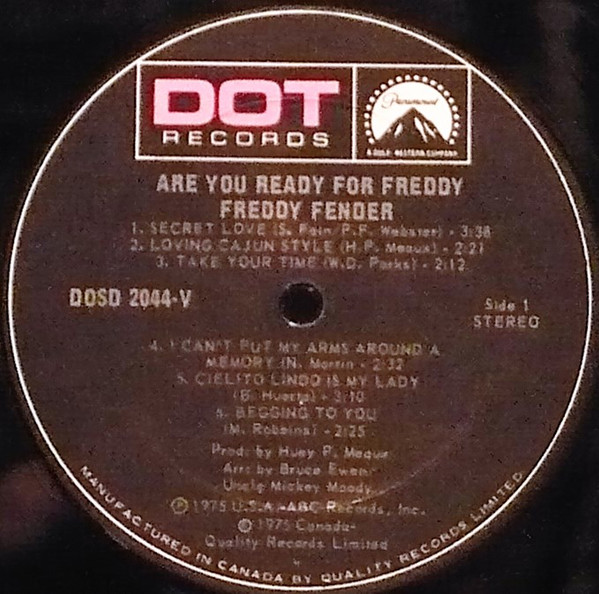 Freddy Fender - Are You Ready For Freddy | Dot Records (DOSD-2044-V) - 3 Freddy Fender - Are You Ready For Freddy | Dot Records (DOSD-2044-V) - 3